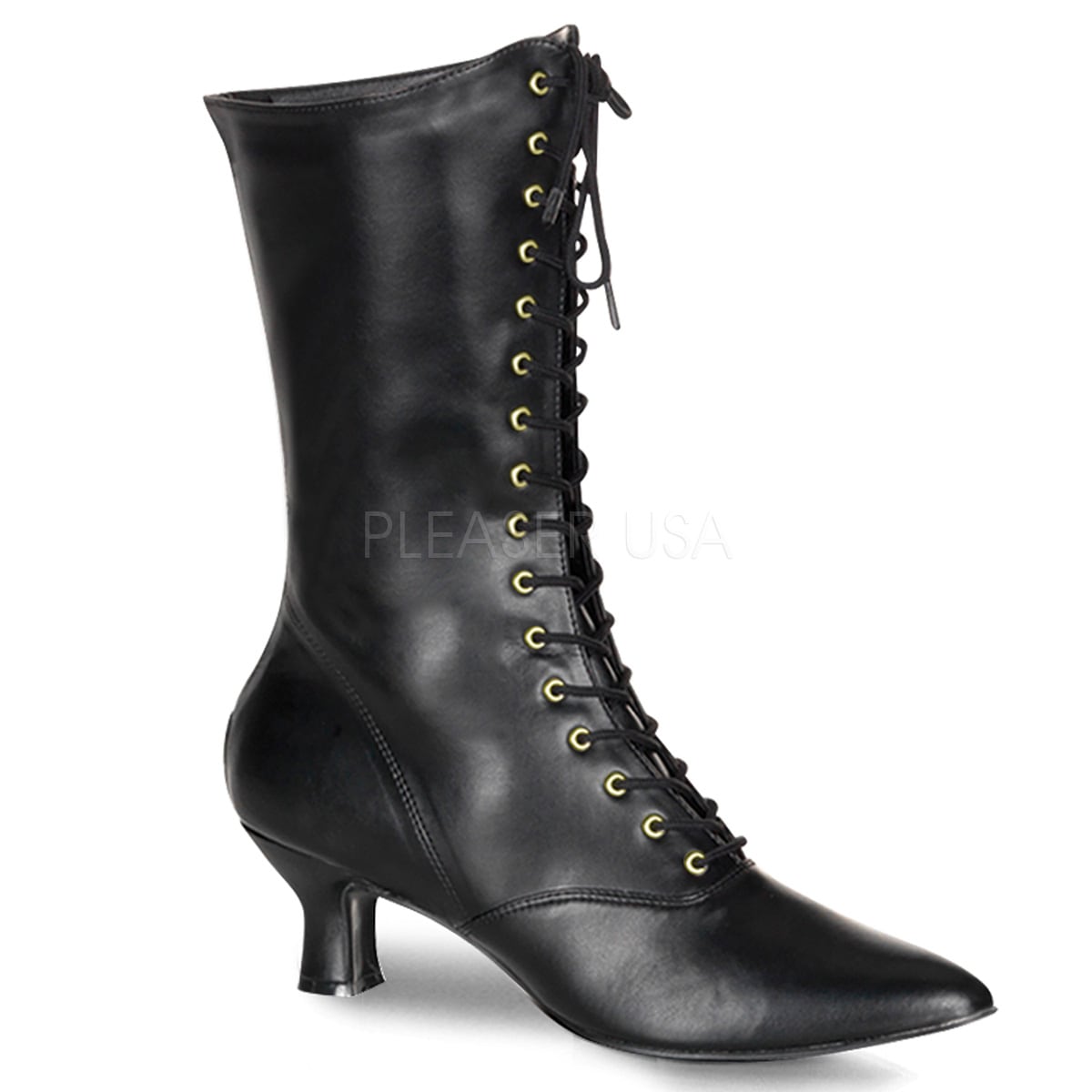 Funtasma VICTORIAN-120 2 3/4inch Heel Front Lace Up Mid Calf Boot w/Inner Side Zip◆取り寄せ Funtasma VICTORIAN-120 ショートブーツ 2 3/4inch Heel Front Lace Up