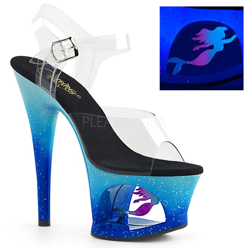 Pleaser(�ץ꡼����) MOON-708MER �͵����ޡ��ᥤ�� ���󥯥륹�ȥ�åץ������ ���ꥢ���֥롼 ��18cm�ҡ��롿7cm���좡����