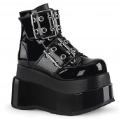 Demonia(�ǥ�˥�) BEAR-104 ���쥷�硼�ȥ֡��� ���󥯥�֡��� 4 1/2inch Tiered PF Lace-Up Ankle Boot, Side Zip������