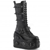 Demonia(�ǥ�˥�) SWING-327 �ߥåɥ����ե֡��� �ߥɥ�֡��� 5 1/2inch PF Lace-Up Mid-Calf Boot, Side Zip������