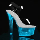 Pleaser(�ץ꡼����) FLASHDANCE-608CH USB���� LED����ߥ͡������ �������ϥå� ���󥯥륹�ȥ�åץ������ 6inch Heel, 2 1/4inch PF������