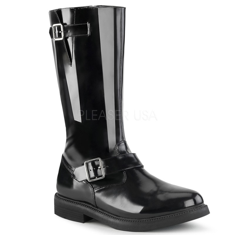 Funtasma OFFICER-201 ��� ���󥸥˥��֡��� �����ɥ��å�ͭ�� 1inch Stacked Heel #Men's Knee High Boot, Side Zip������