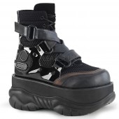 Demonia(ǥ˥) NEPTUNE-126 쥹ˡ 3inch PF Lace-Up Ankle Boot w/ Hook N' Loop Straps, Back Zip #Men's/Unisex