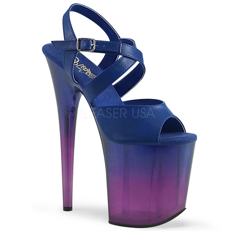 Pleaser(�ץ꡼����) FLAMINGO-822T �ե�ߥ� ���ꥹ���������ȥ�å׸��쥵����� 20cm�ҡ��� �֥롼���ѡ��ץ륰��ǡ�����󢡼���