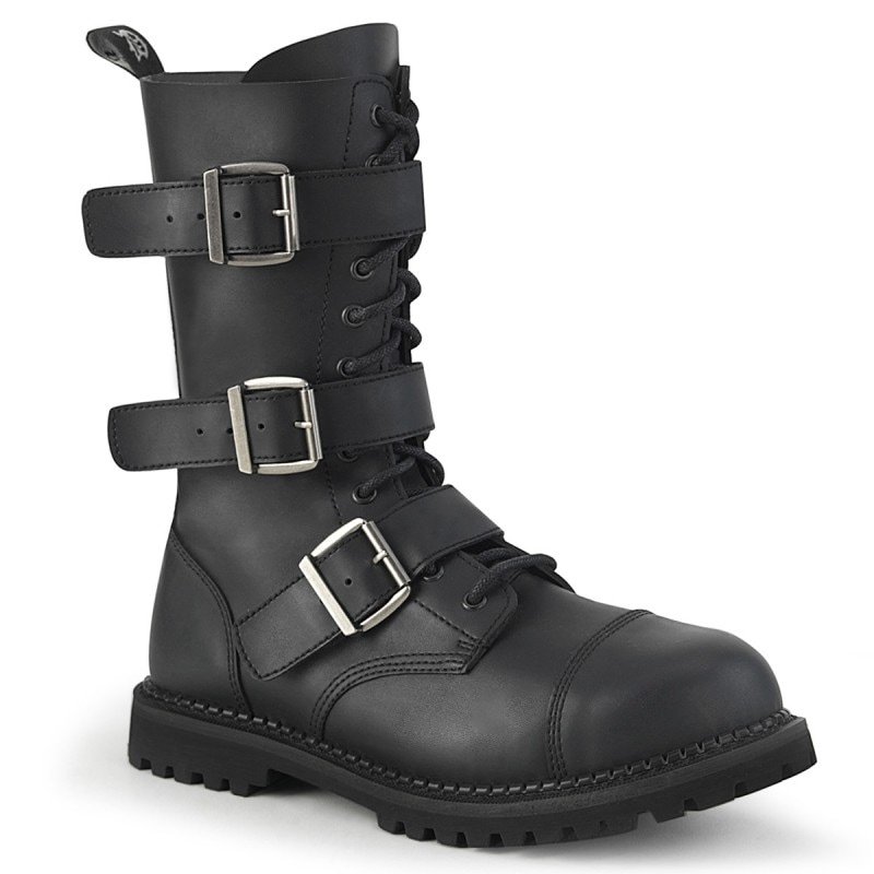 Demonia(�ǥ�˥�) RIOT-12BK ���ƥ�����ȥ� �Хå��륹�ȥ�åס��Ԥ߾夲�֡��� 12������å� ����Хåȥ֡��� ����������쥶��(����) #Men's/Unisex������