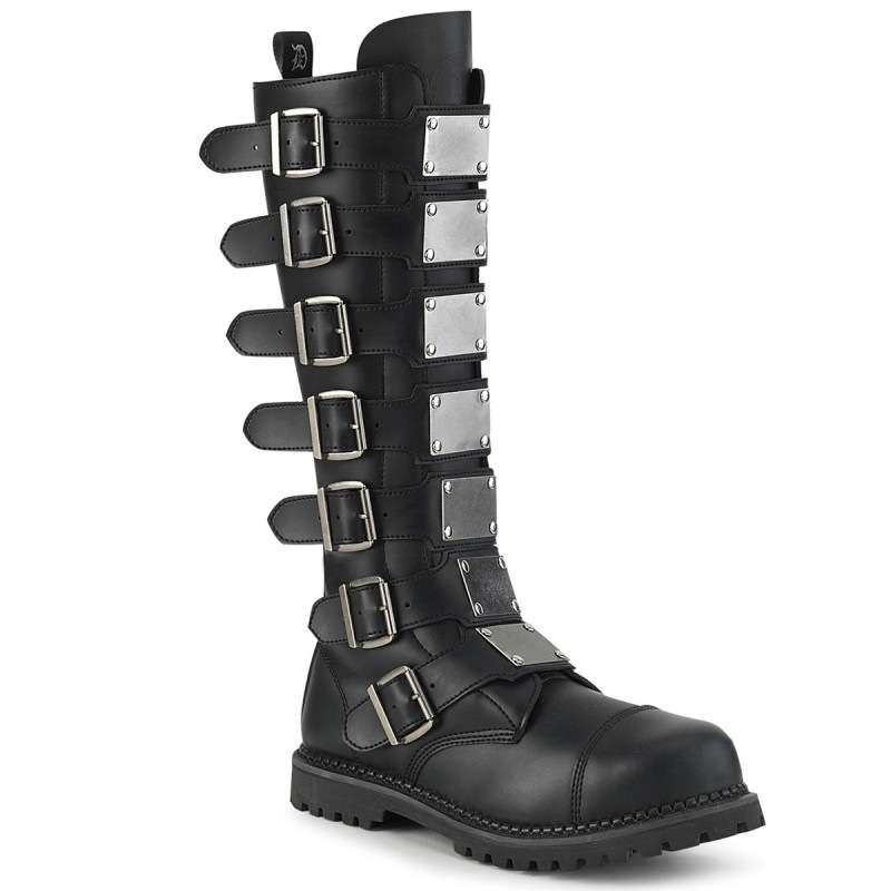 Demonia(�ǥ�˥�) RIOT-21MP ���ƥ�����ȥ� �᥿��ץ졼���դ��Хå��륹�ȥ�åץ֡��� ����Хåȥ֡��� ����������쥶��(����) #Men's/Unisex������