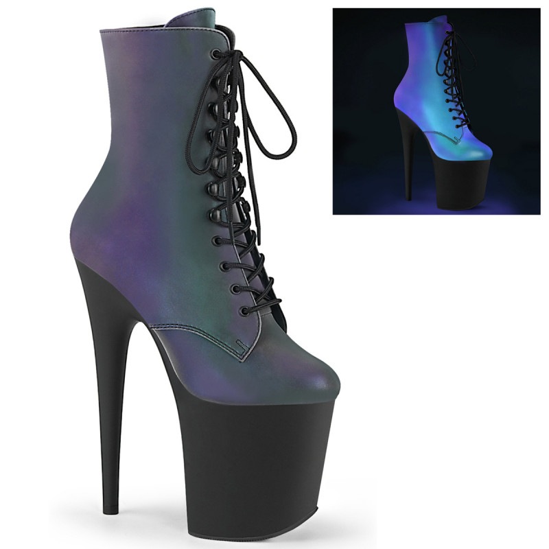 Pleaser(�ץ꡼����) FLAMINGO-1020REFL �ե�ߥ� �졼�����åץ��󥯥�֡��� �Ԥ߾夲�֡��� ������ZIP ���꡼��ޥ����ե쥯�ƥ��֡���������