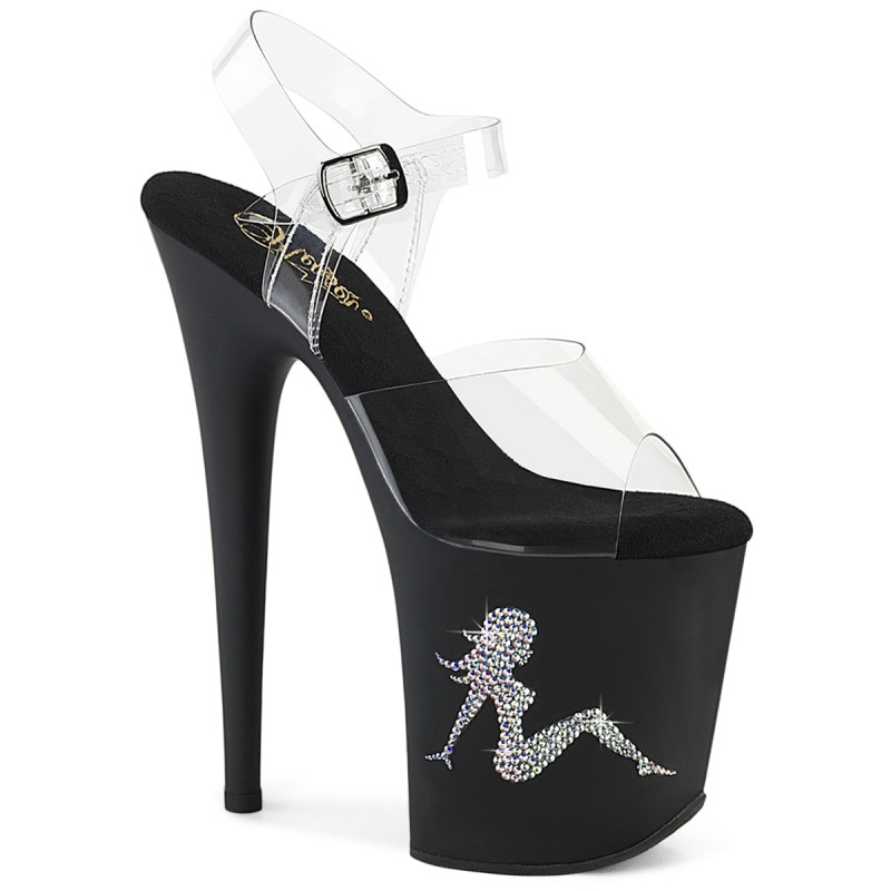 Pleaser(�ץ꡼����) FLAMINGO-808TGRS Ķ���쥵����� �ȥ�å��������� �ݡ������ ���ꥢ���֥�å�-����С�������