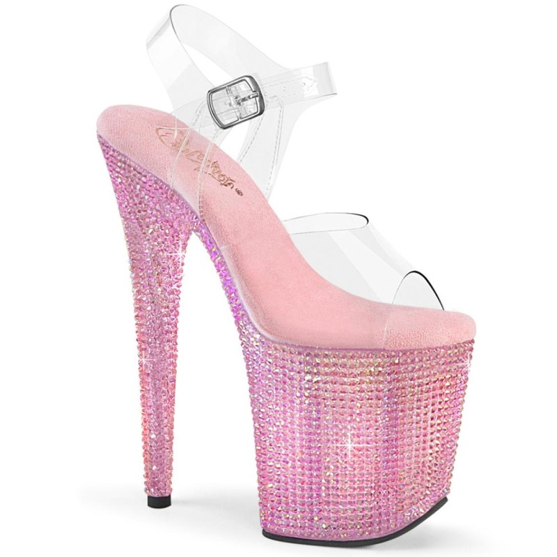 Pleaser(�ץ꡼����) BEJEWELED-808RRS �饤�󥹥ȡ���Ķ���쥵����� 20cm�ҡ��� ���ꥢ���٥ӡ��ԥ󥯥饤�󥹥ȡ��󢡼���