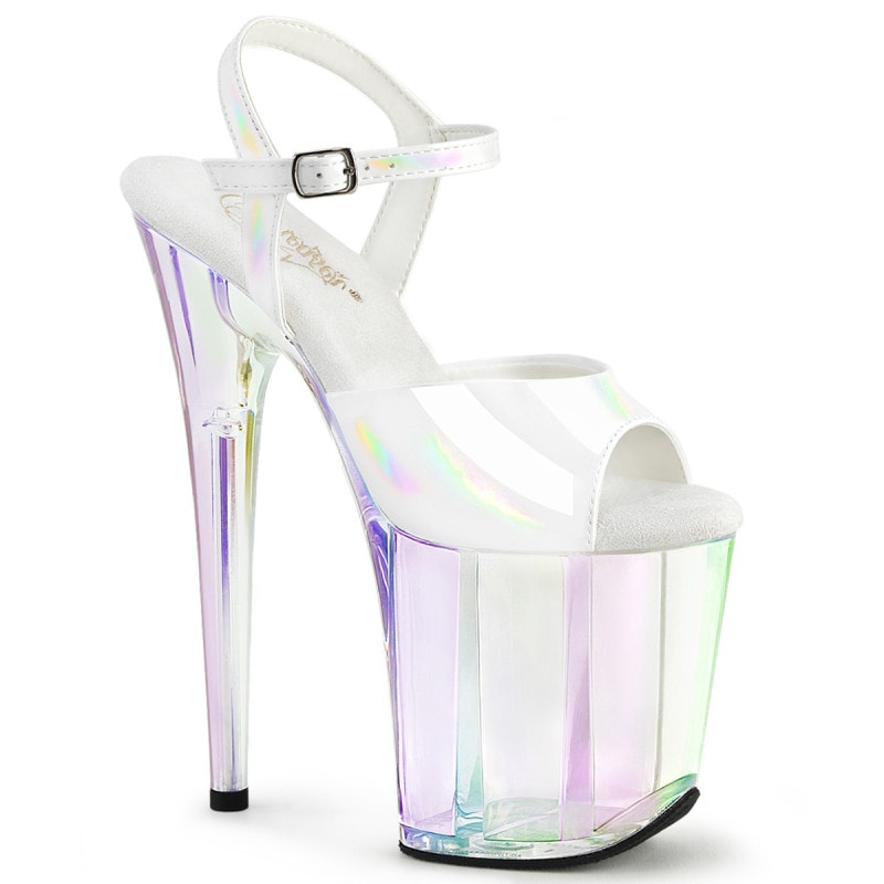 Pleaser(�ץ꡼����) FLAMINGO-809HT �ե�ߥ� Ķ���쥵����� 20cm�ҡ��� �ݡ������ �ۥ磻�ȥۥ����ۥ��ƥ���ƥåɢ�����