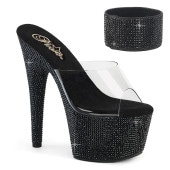 Pleaser(�ץ꡼����) BEJEWELED-712RS ���󥯥륫���դ�(ʬΥ��) �饤�󥹥ȡ�����쥵����� ���ꥢ���֥�å�������