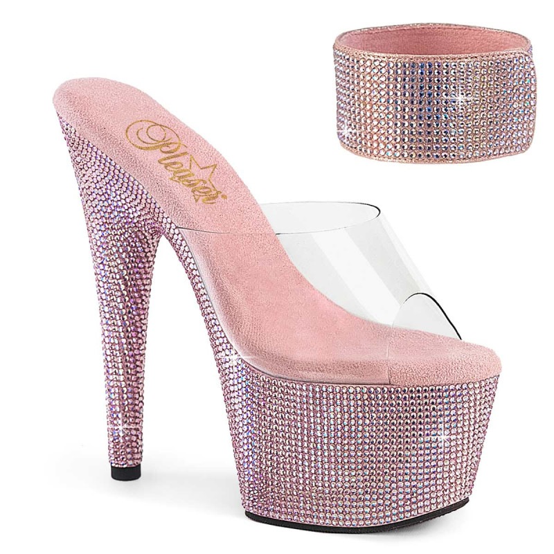 Pleaser(�ץ꡼����) BEJEWELED-712RS ���󥯥륫���դ�(ʬΥ��) �饤�󥹥ȡ�����쥵����� ���ꥢ���٥ӡ��ԥ󥯥ޥ��RS������
