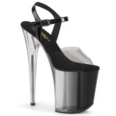 Pleaser(�ץ꡼����) FLAMINGO-808T-1 ���쥵����� 20cm�ҡ��� ���⡼��-�֥�å����֥�å�-���ꥢ����ǡ�����󢡼���