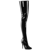 【美品】Pleaser サイハイブーツ つや消し黒 約12.7cmヒール ブーツ,サイハイブーツ,5インチ(約12.7cm)台 | PLEASER専門店
