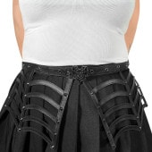 Demonia DA-315-LXL Faux Leather Spiderweb Cut Out Belt������