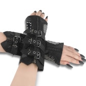 Demonia DA-457 Stretch Faux Leather Arm Warmer (Pair)������