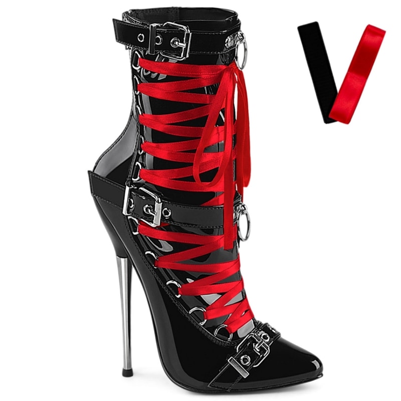 Devious(Pleaser) DAGGER-1032 �����֤Υ졼���դ� �᥿��ҡ��륢�󥯥�֡��� ������ SM ��ܥ�졼�� �Хå��륹�ȥ�å� �Хå�ZIP ���ʥ���������