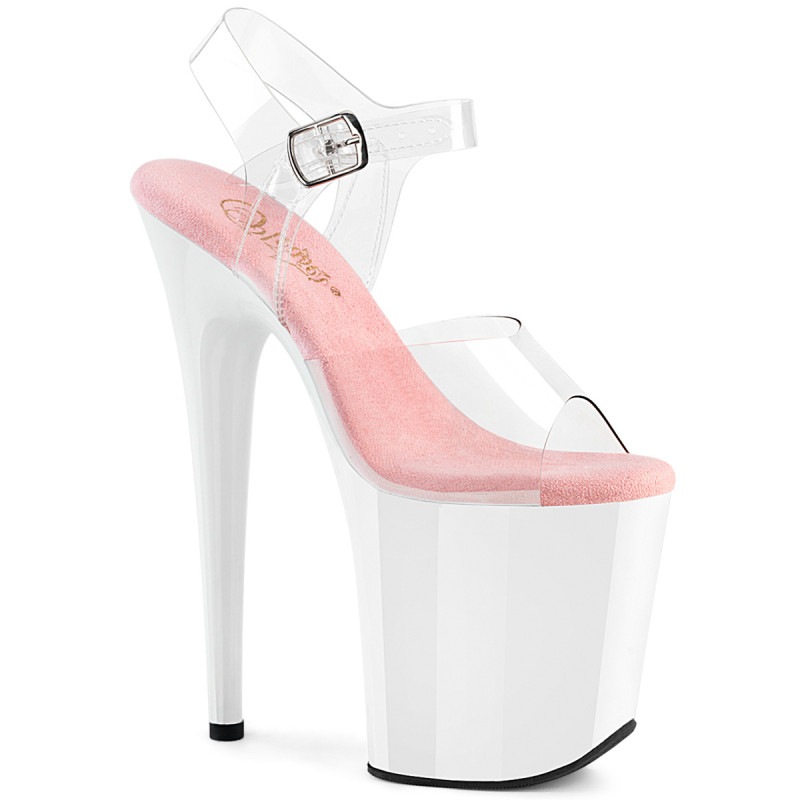 Pleaser(�ץ꡼����) FLAMINGO-808 �ե�ߥ� ���󥯥륹�ȥ�å׸��쥵����� 20cm�ҡ��� �ݡ������ ���ꥢ-�٥ӡ��ԥ󥯡��ۥ磻�Ȣ�����