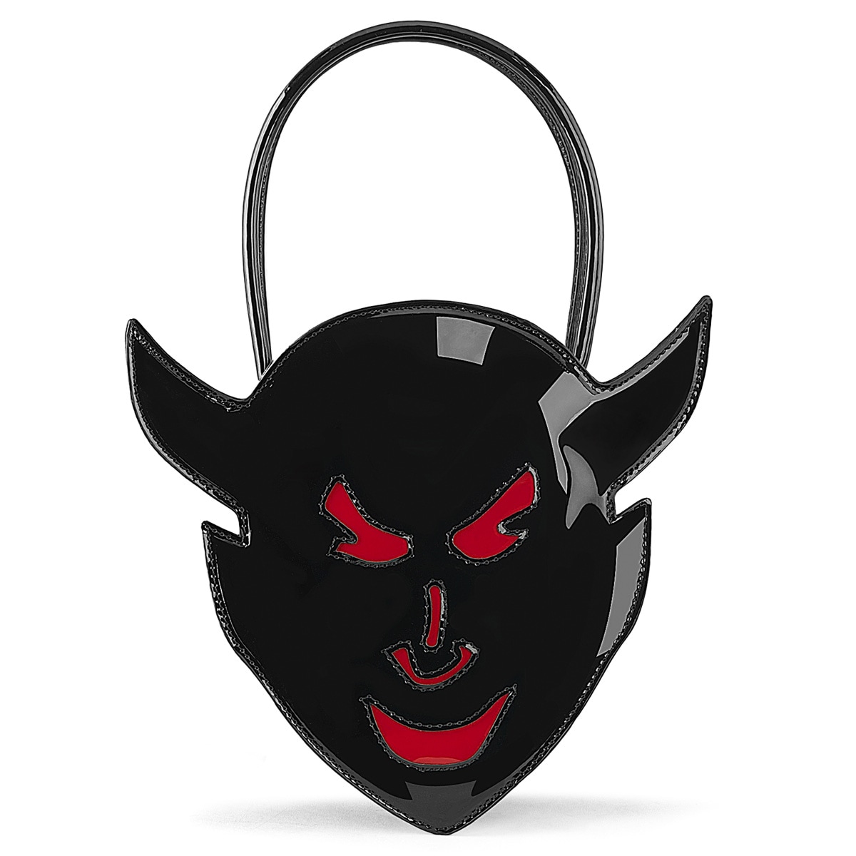 Demonia(デモニア) HB-112 エナメル デビルヘッド ハンドバッグ Patent Devil Head Handbag 23x25x13 cm◆取り寄せ Demonia(デモニア) HB-112 エナメル デビルヘッド ハンドバッグ Patent