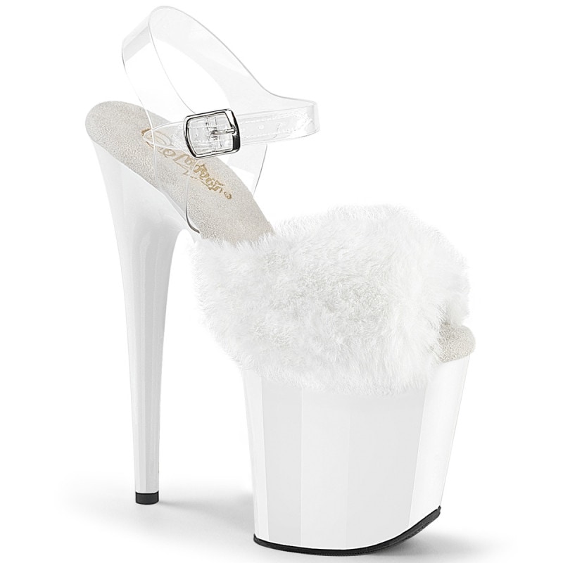 Pleaser(ץ꡼) FLAMINGO-808FUR եեåѡ 󥯥륹ȥå׸쥵 8(20cm)ҡ  ۥ磻Ȣ