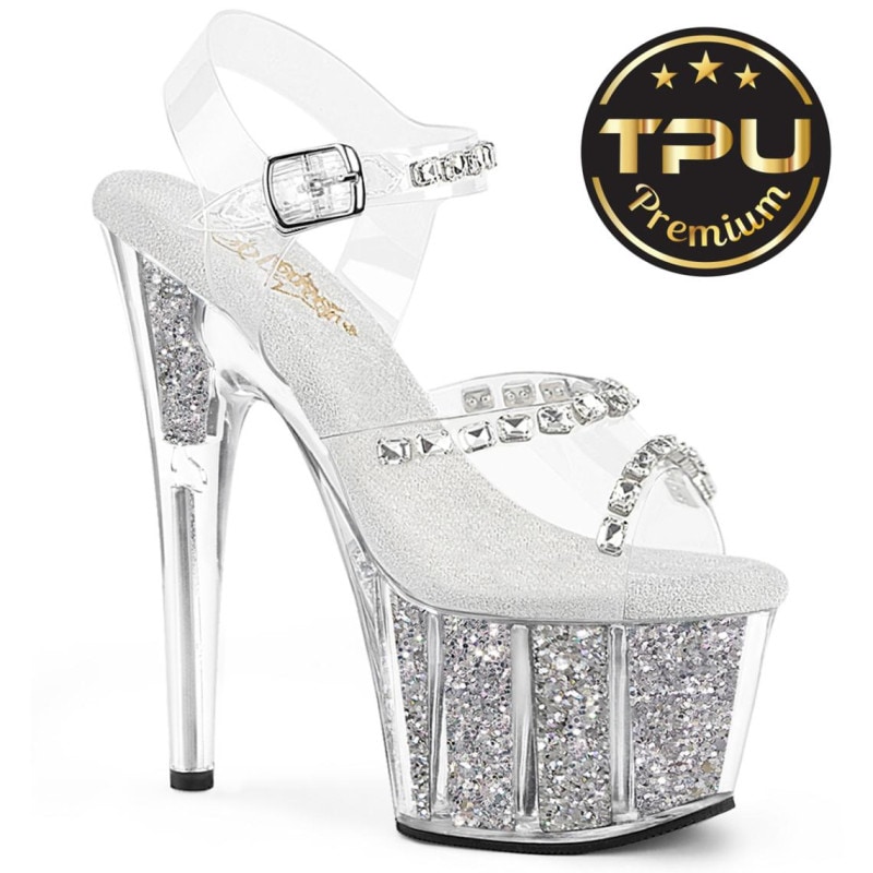 Pleaser(�ץ꡼����) ADORE-708PREM-STNG ���󥯥륹�ȥ�å׸��쥵����� 7������ҡ��� ���ꥢTPU������С�����å���������
