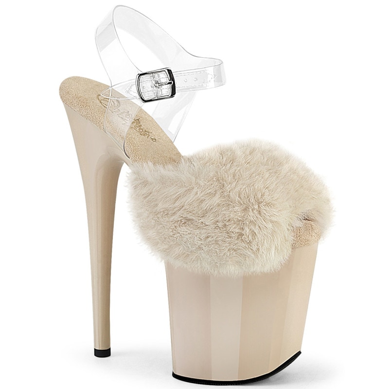 Pleaser(�ץ꡼����) FLAMINGO-808FUR �ե������ե������åѡ� ���󥯥륹�ȥ�å׸��쥵����� 8(��20cm)������ҡ��� ���꡼��(�١������)������