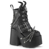●未使用級● DEMONIA デモニア STOMP15 厚底スニーカー ブーツ Demonia(デモニア) STOMP-15 厚底スニーカー スナップバックル