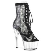 【美品】Pleaser サイハイブーツ つや消し黒 約12.7cmヒール サイハイブーツ Pleaserプリーザー レディース ニーハイブーツ