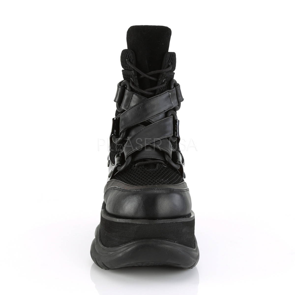 Demonia(�ǥ�˥�) NEPTUNE-126 ���쥹�ˡ����� 3inch PF Lace-Up Ankle Boot w/ Hook N' Loop Straps, Back Zip #Men's/Unisex������