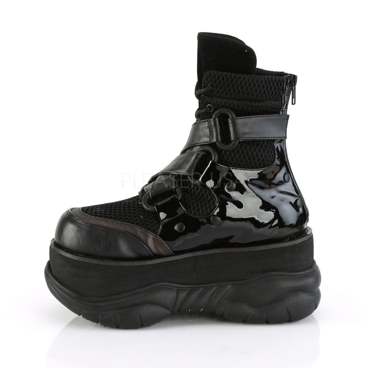Demonia(�ǥ�˥�) NEPTUNE-126 ���쥹�ˡ����� 3inch PF Lace-Up Ankle Boot w/ Hook N' Loop Straps, Back Zip #Men's/Unisex������