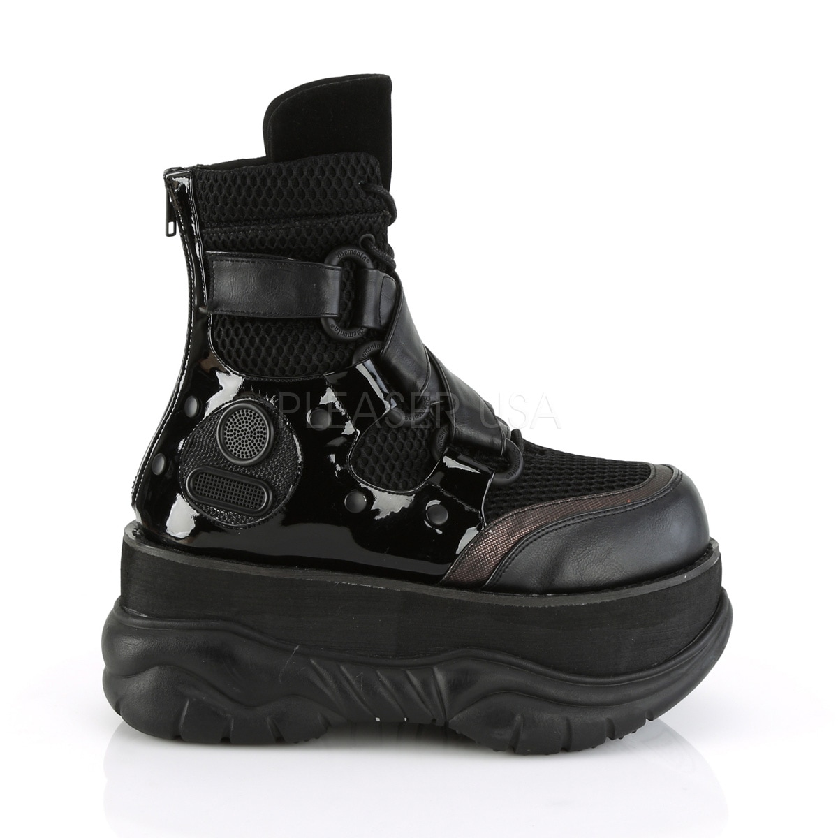 Demonia(�ǥ�˥�) NEPTUNE-126 ���쥹�ˡ����� 3inch PF Lace-Up Ankle Boot w/ Hook N' Loop Straps, Back Zip #Men's/Unisex������