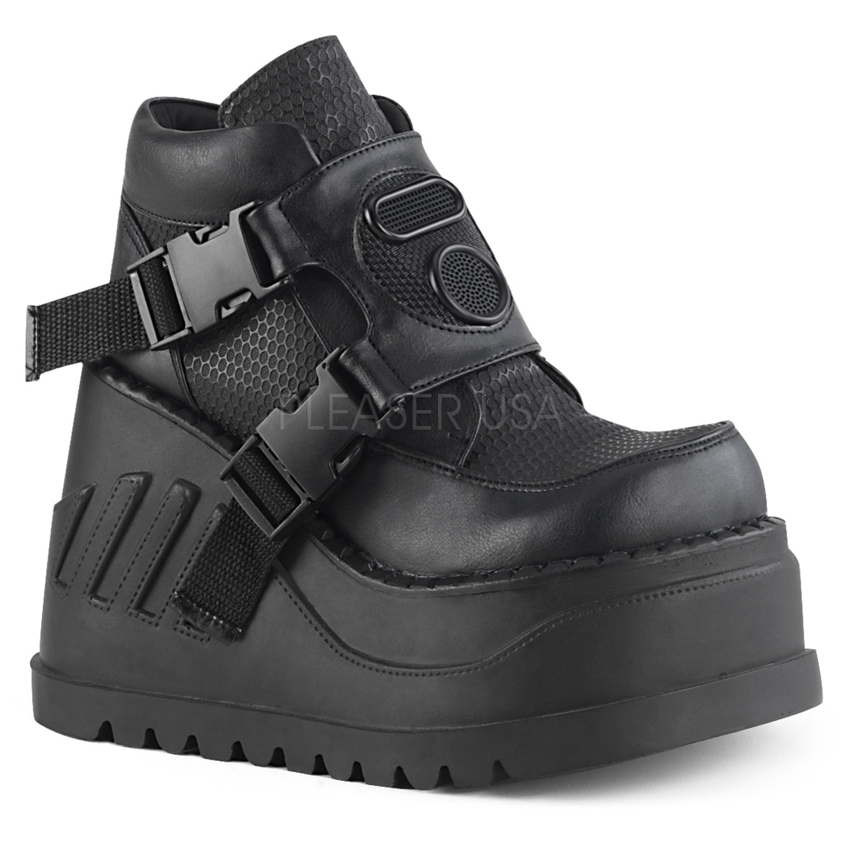 Demonia(�ǥ�˥�) STOMP-15 ���쥹�ˡ����� ���ʥåץХå��� �Ĥ�ä��� 4 3/4inch Wedge PF������