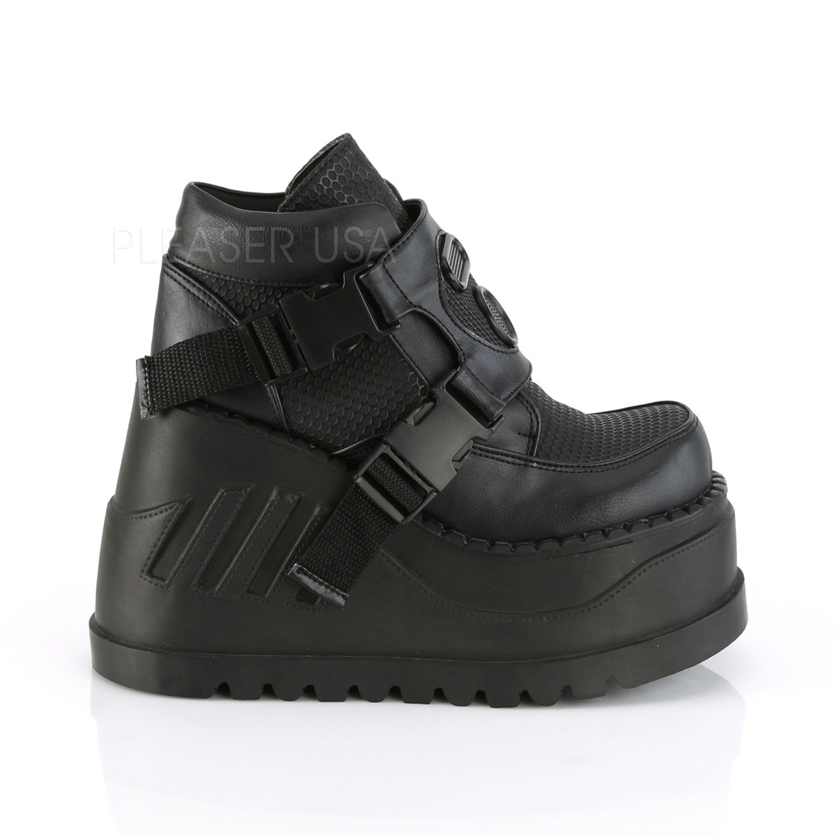 Demonia(�ǥ�˥�) STOMP-15 ���쥹�ˡ����� ���ʥåץХå��� �Ĥ�ä��� 4 3/4inch Wedge PF������