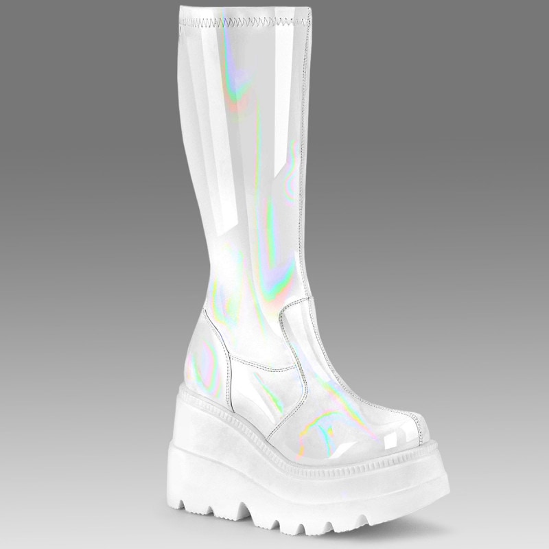 Demonia(デモニア) SHAKER-65 ウェッジソールニーハイブーツ 厚底