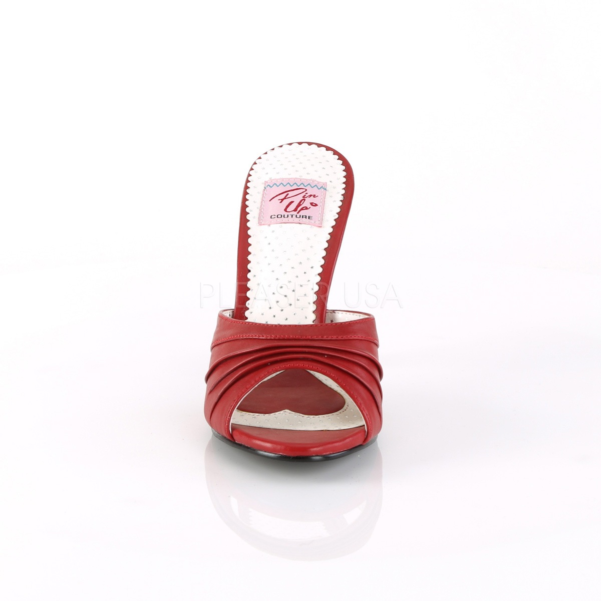Pin Up Couture MONROE-01 4 1/4inch Flared Heel Slide������