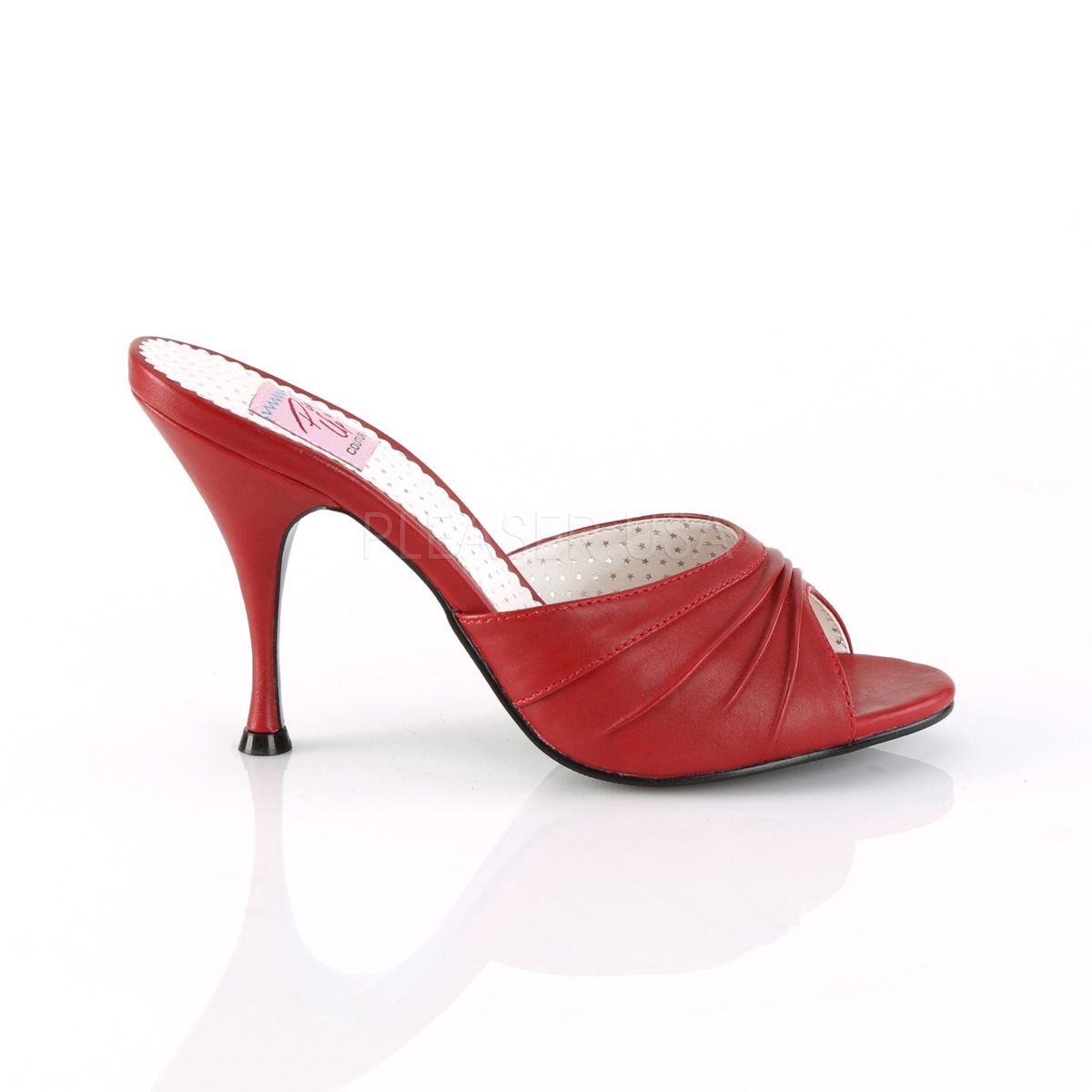 Pin Up Couture MONROE-01 4 1/4inch Flared Heel Slide������