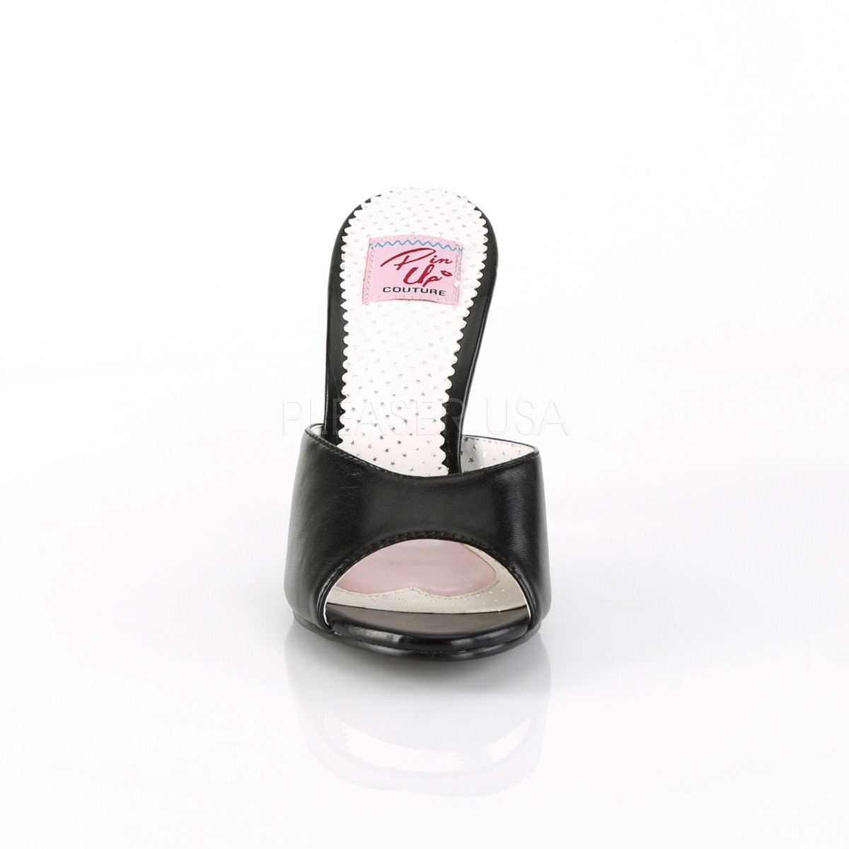 Pin Up Couture MONROE-05 4 1/4inch Flared Heel Slide������