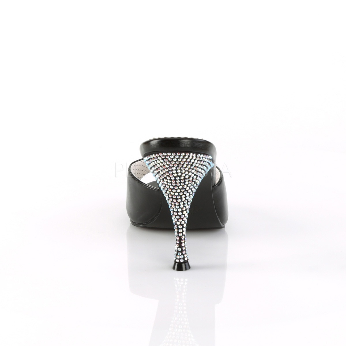 Pin Up Couture MONROE-05 4 1/4inch Flared Heel Slide������