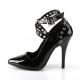 Pleaser SEDUCE-443 5inch Crisscross Pump W/ Eyelet-Hole Punch������