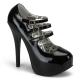 Bordello TEEZE-05 5 3/4inch Heel 3 Buckle Strapped Concealed Platform������