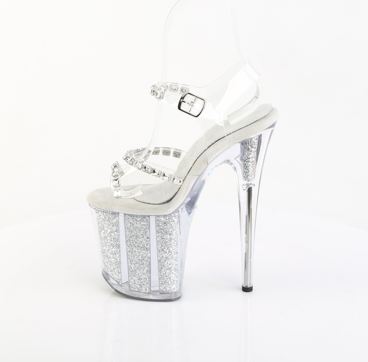 Pleaser(�ץ꡼����) FLAMINGO-808PREM-STN �ե�ߥ� ���󥯥륹�ȥ�å׸��쥵����� 8�����(��20cm)�ҡ��� ���ꥢTPU������С�����å���������