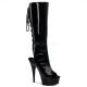 Pleaser DELIGHT-2018 6inch Heel, 1 3/4inch PF Open Toe/Heel Knee Boot������