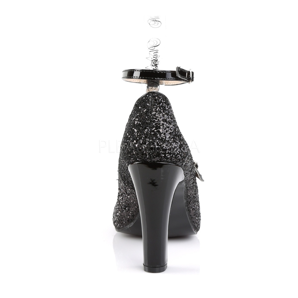 Pleaser Pink Label QUEEN-01 4inch Heel, Round Toe Pump W/ Glitter������