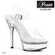 Pleaser(�ץ꡼����) ������� �ߥ塼�� ���ꥢ������ ���󥯥륹�ȥ�å��դ� �᥿��饤���ʥϥ��ҡ��� ALLURE-608-CLR-CLR