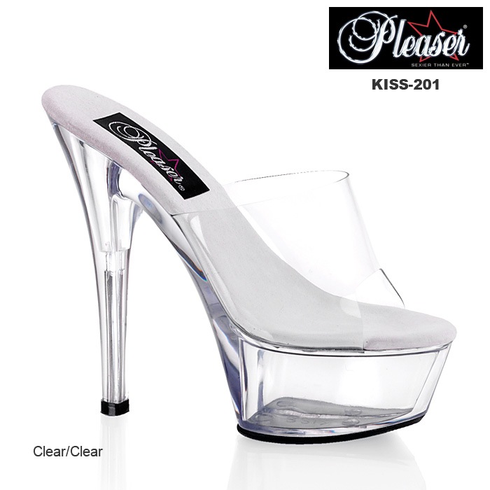 Pleaser(�ץ꡼����)��������롿�ߥ塼�롡���졿���ꥢ�Ǻࡡ�ҡ�����14.5cm��PL-KISS-201-CLR-CLR