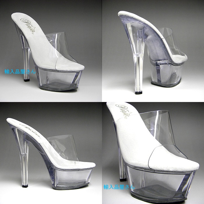 Pleaser(�ץ꡼����)��������롿�ߥ塼�롡���졿���ꥢ�Ǻࡡ�ҡ�����14.5cm��PL-KISS-201-CLR-CLR