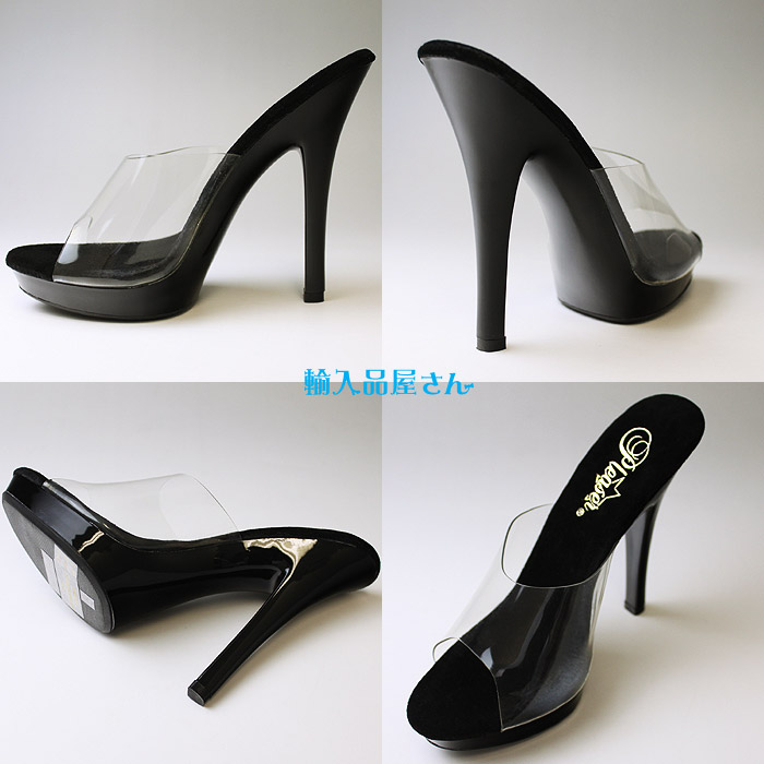 Pleaser(�ץ꡼����)��������� �ߥ塼�� ����ץ�����ӥϥ��ҡ��� ���ꥢ������LIP-101-CLR-BLK