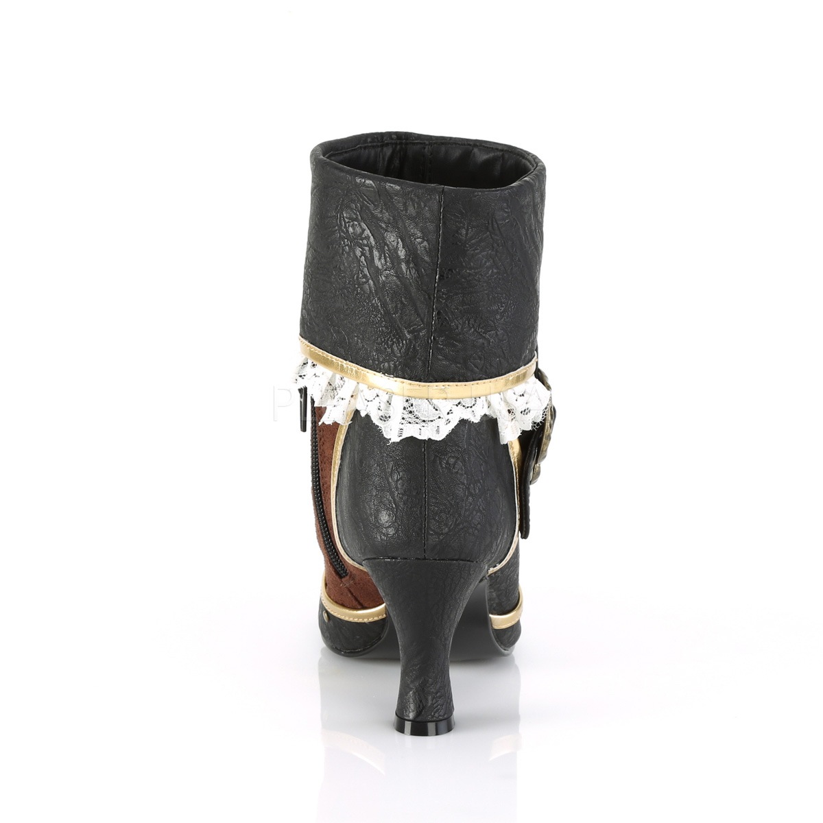 Funtasma MATEY-115 3inch Heel Round Toe Cuffed Ankle Bootie, 2/3 Side Zip������