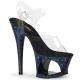 Pleaser(�ץ꡼����) MOON-708HSP ���åȥ����ȥץ�åȥե����� ���󥯥륹�ȥ�åץ������ ���ꥢ���ߥåɥʥ��ȥ֥롼�ۥ������ 7inch Heel, 2 3/4inch������