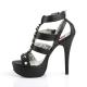 Pleaser Pink Label TEEZE-42W ���ȥ�åԡ� T���ȥ�å� ���������Хå�������� �֥�å� 5 3/4inch Heel, 1 3/4inch PF������